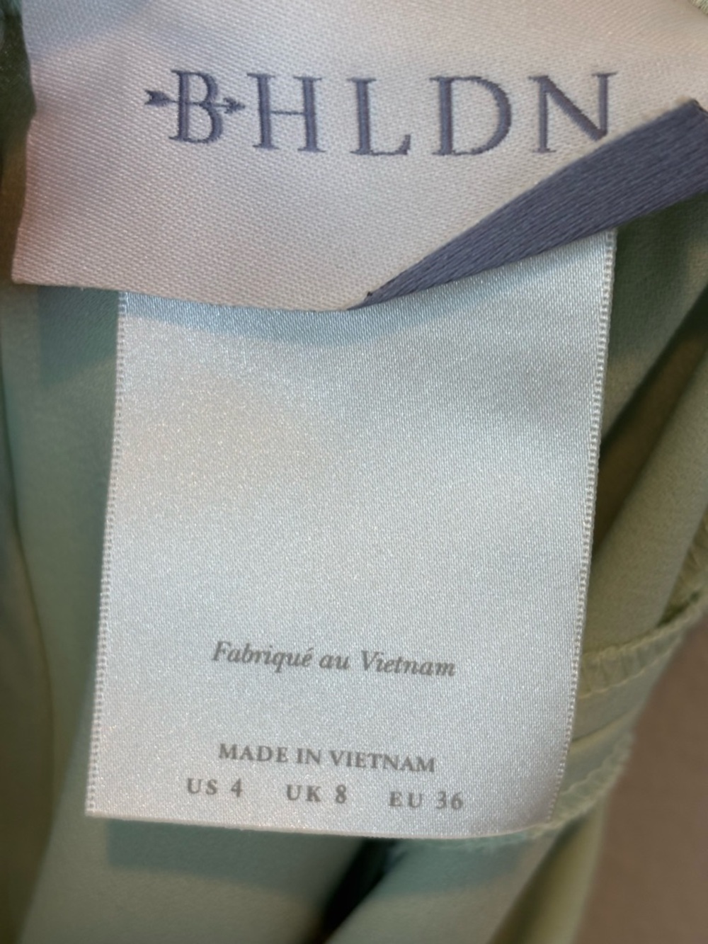 BHLDN Pale Mint Satin Cowl Slip Maxi Dress - Picture 4 of 6